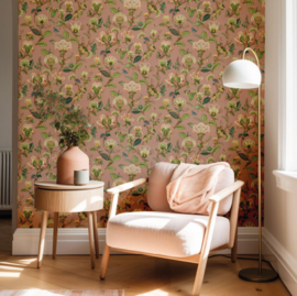 Behang  Fabulous Flowers - Pink