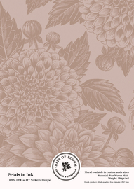 Proefstaal Petals in Ink - Silken Taupe