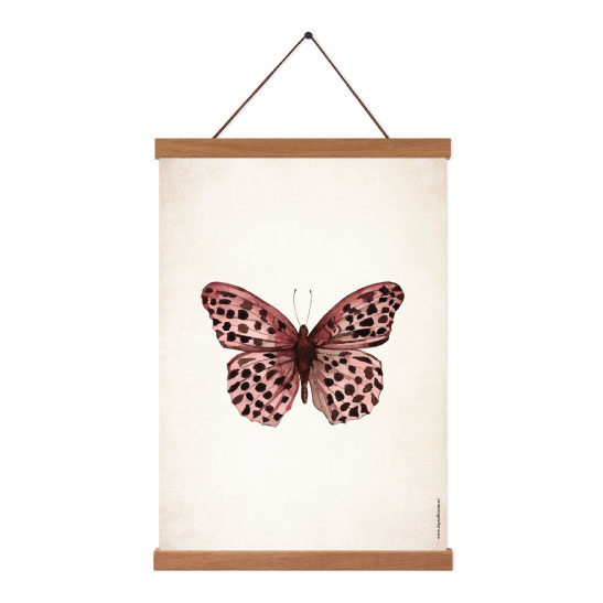 Poster A5 - Butterfly Pink