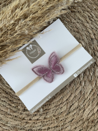 SALE haarbandje butterfly | dubbel roze