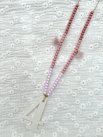 Ketting met kwastjes roze | 4