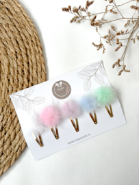 Cadeausetje pluche pompom pastel | klikklak