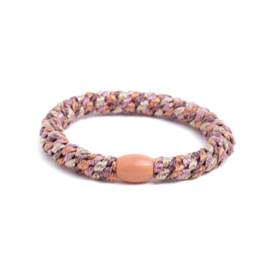Elastiek/armband | Peach Blossom Glittermix