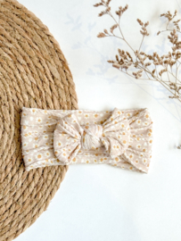 Haarband strik | beige flower