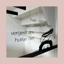 Herbruikbare raamsticker | Hier woont / wonen …