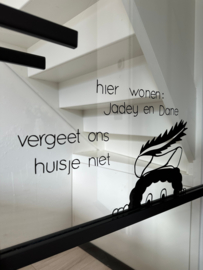 Herbruikbare raamsticker | Hier woont / wonen …