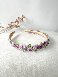 Diadeem lovely flowers | paars