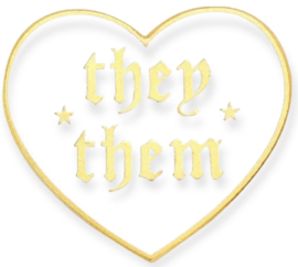 Pin "they/them", wit hart