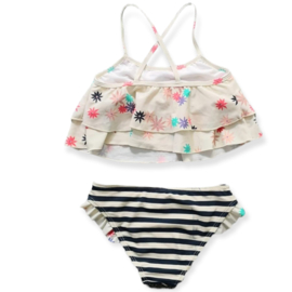 Bikini "bloem en streep