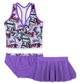 Tankini "3-delig paars"
