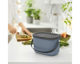 Rotho - Afvalbak - Compostemmer - biologische afvalbakje - 3,2 L - blauw