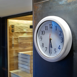Monzana Wandklok - Automatische Tijdsverandering Waterdicht – Wit