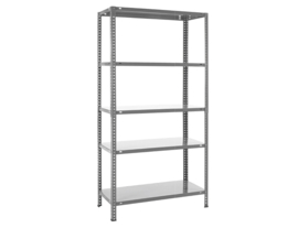 Practo Home - Opbergrek - metaal - Metal Rack galva - Multifunctioneel - 180 x 90 x 40 cm - 5 x 80kg