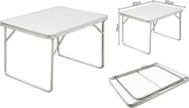 Casaria - Aluminium Inklapbare Tuintafel - Campingtafel - 80x60x68 cm