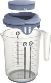 Rotho - mixbeker met spatdeksel - 1,5 l - fresh horizon blauw