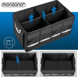 Monzana Kofferbak Organizer - 63L Waterdicht Opvouwbaar - Zwart