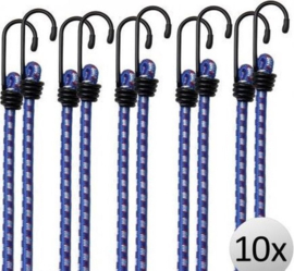 Monzana Snelbinder met spinhaak 30 cm x 8 mm diameter - Blauw -10 stuks