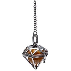 Pendel met Chakra Stenen - Pendelen - Chakra - Stenen - Edelstenen - Healing - Spiritueel - Edel steen - 7 Stenen - Zeshoekig