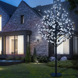 Kerstbloesem, 180 cm, 200 LED's, blauwe verlichting, kerstboom, kerstversiering, voor binnen/buitengebruik