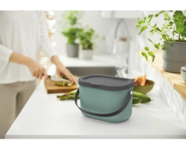 Rotho - Afvalbak - Compostemmer - biologische afvalbakje - 3,2 L - albula groen