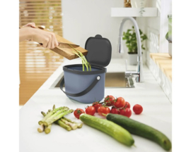 Rotho - Afvalbak - Compostemmer - biologische afvalbakje - 3,2 L - blauw