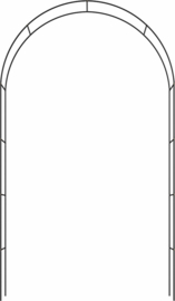 Gardebruk Rozenboog – Metaal Weerbestendig - 240x140x37cm Zwart