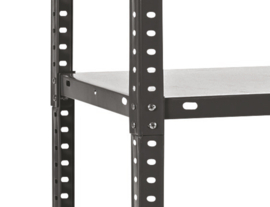 Practo - Metalen Opbergrek - 180x90x40 - 5 Legborden - Zwart
