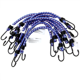Monzana Snelbinder met spinhaak 30 cm x 8 mm diameter - Blauw -10 stuks