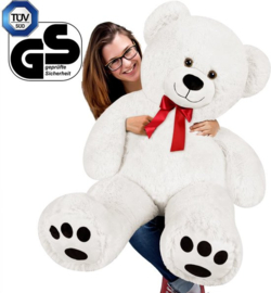 Monzana Pluche - Knuffelbeer - 100cm - Wit