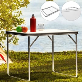 Casaria - Aluminium Inklapbare Tuintafel - Campingtafel - 80x60x68 cm