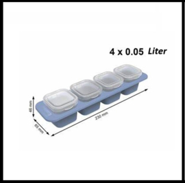 Rotho - Mini Diepvriesdoos - Kleine Diepvries Doos - Voorraad bakje - Amuse bakje - Voor babyvoeding - Set van 4 - Vaatwasser bestendig
