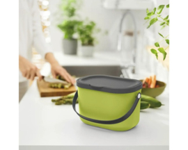 Rotho - Afvalbak - Compostemmer - biologische afvalbakje - 3,2 L - lime Groen