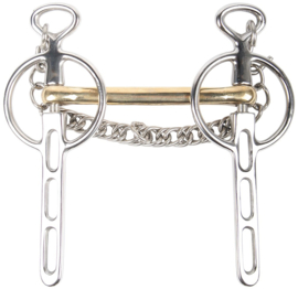 Liverpoolstang 3 Sleutelgaten Gold Brass 14mm