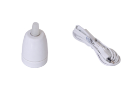 WHITE CERAMIC FITTING + CABLE