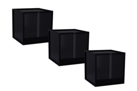 3x BLACK TERRA 60X60X60