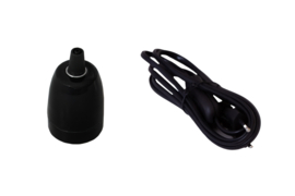 BLACK CERAMIC FITTING + CABLE