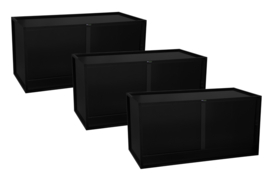 3x BLACK TERRA 120X60X60