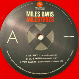 MILES DAVIS - MILESTONES RED COLOURED VINYL