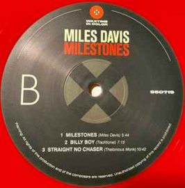 MILES DAVIS - MILESTONES RED COLOURED VINYL