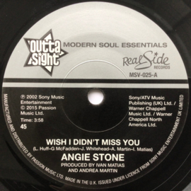 ANGIE STONE - WISH I DIDN'T MISS U 7" NIEUW