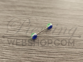 Streep Blauw/Wit/Groen