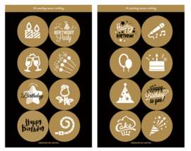 Sluitzegel Set Feest - 32 stuks - stickers - sluitstickers - cadeaustickers - feestelijke sluitzegels - inpakken