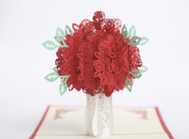 3D Valentijnskaart - Rode Roos - I Love you
