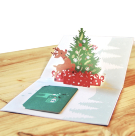 3 Luxe popup kerstkaarten - incl. enveloppen en 16 feestelijke sluitzegels