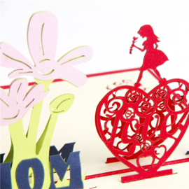 3D moederdagkaart voor de liefste mama