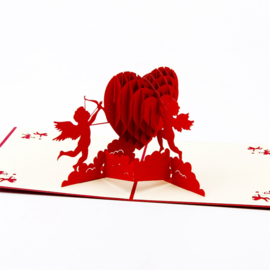 3D Cupido valentijnskaart liefde pop-up wenskaart