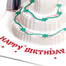 3D Pop up verjaardagskaart verjaardagsfeest kleurrijke slingers met vrolijke feeën Happy Birthday