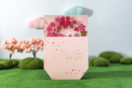 3D wenskaart sakura cherry bloesem felicitatie uitnodiging