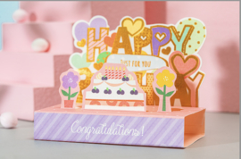 3D cadeaukaartje met envelop | Happy Birthday!