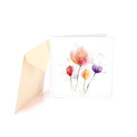 Pop up bloemenkaart Tulp voor moederdag en felicitatie